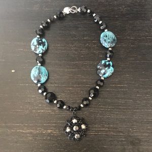 Turquoise and Black Necklace
